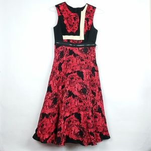 Tracy Reese Floral Sleeveless Silk Midi Dress